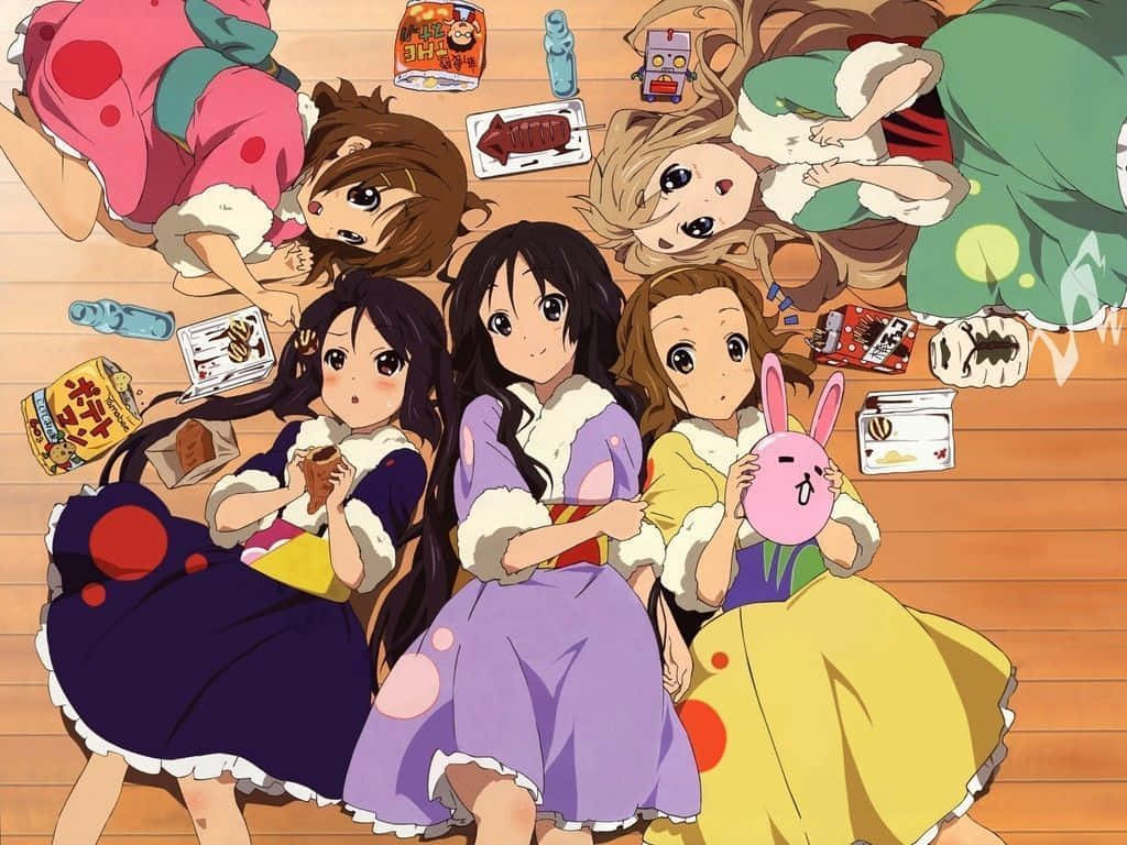 Anime Friends Floor Gathering.jpg Wallpaper
