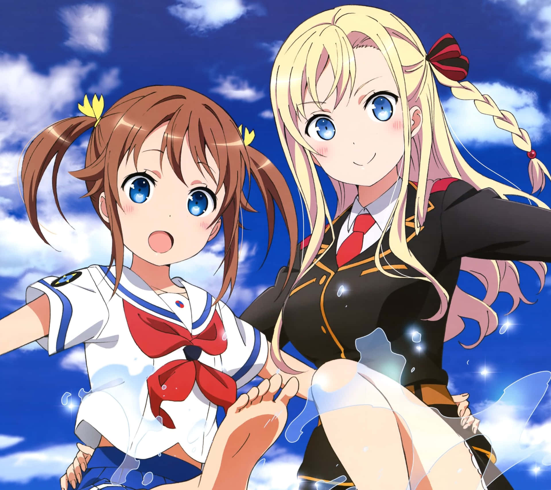 Anime Friends Sky Backdrop Wallpaper