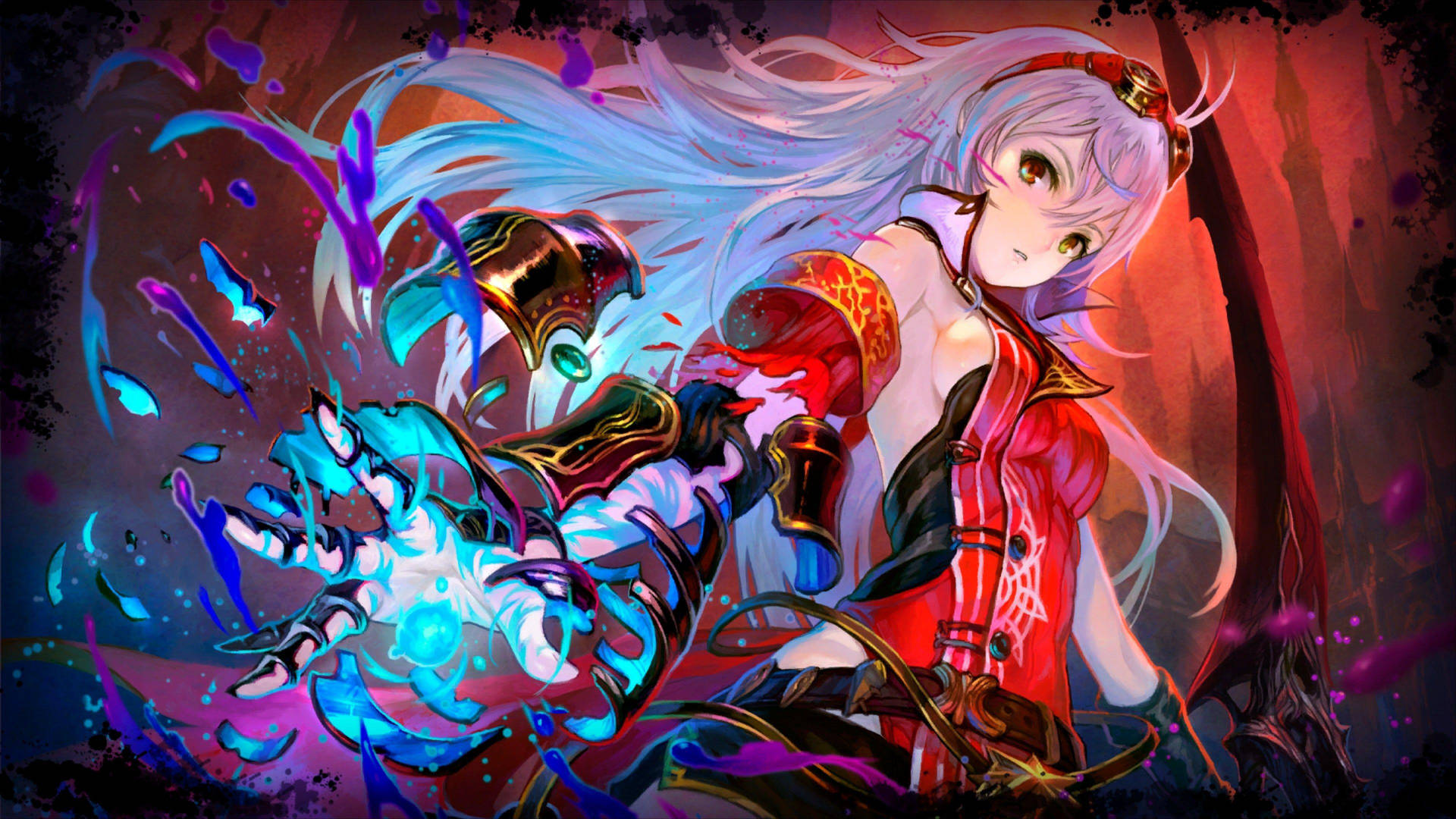 Anime Gaming Nights Of Azure Wallpaper
