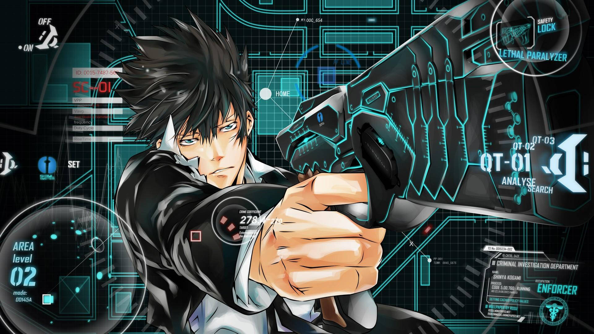 Wallpaperde Anime Gaming Futuristic Shooting Skill Shinya Kogami Fondo de pantalla
