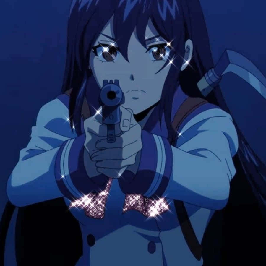 Anime Girl Aiming Gun Wallpaper