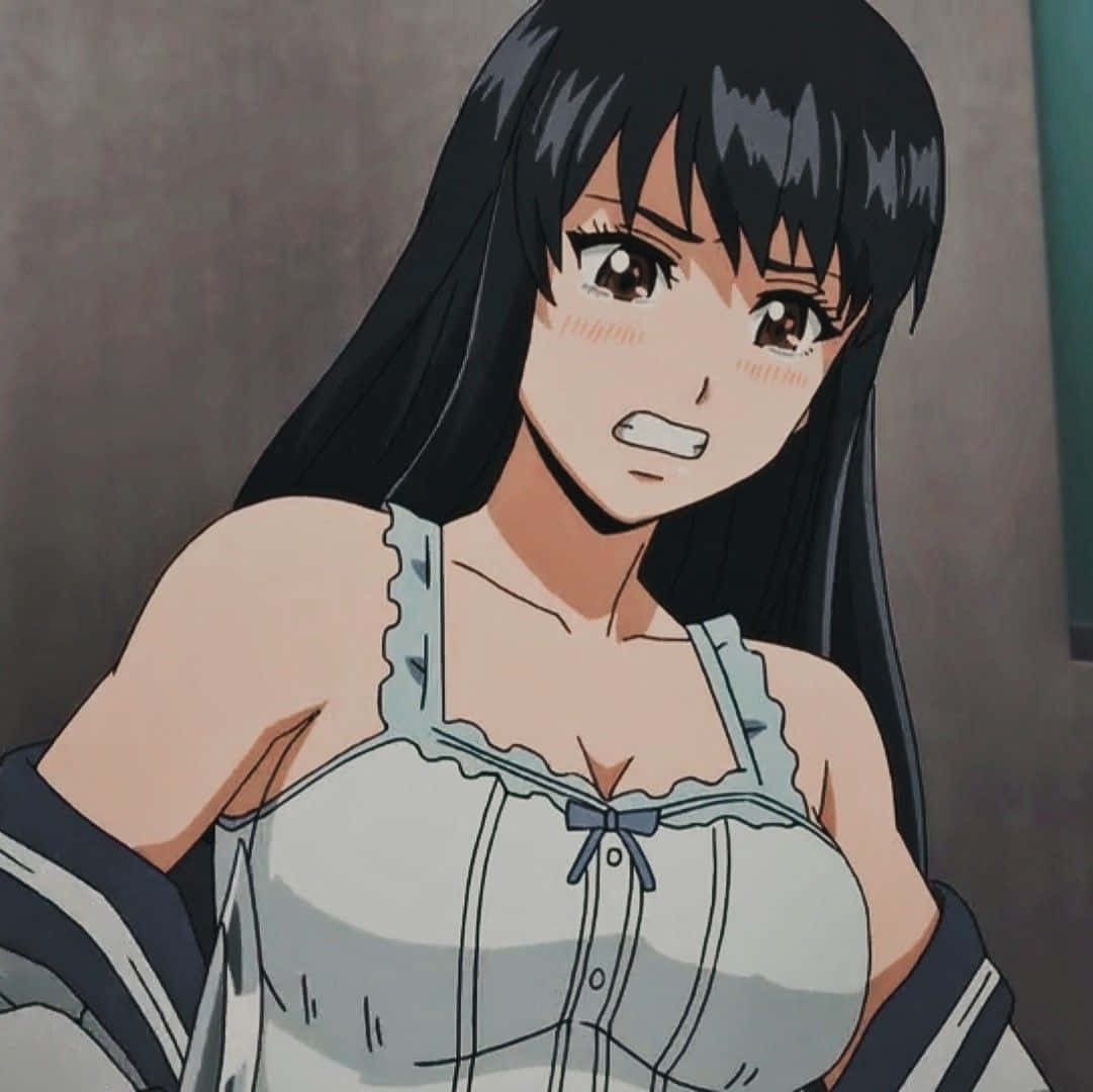 Anime Girl Blushing Expression Wallpaper