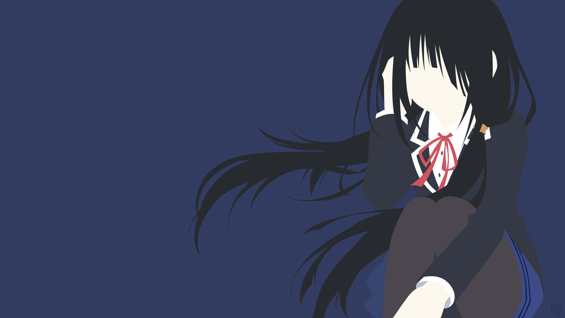 Anime Girl Dark Background Kurumi Wallpaper