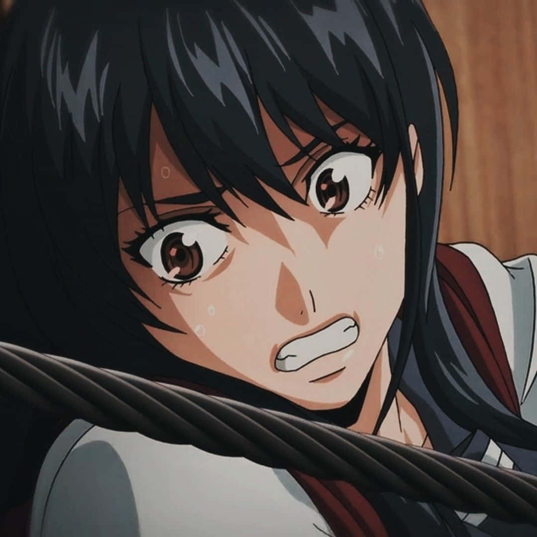 Anime Girl Fearand Determination Wallpaper