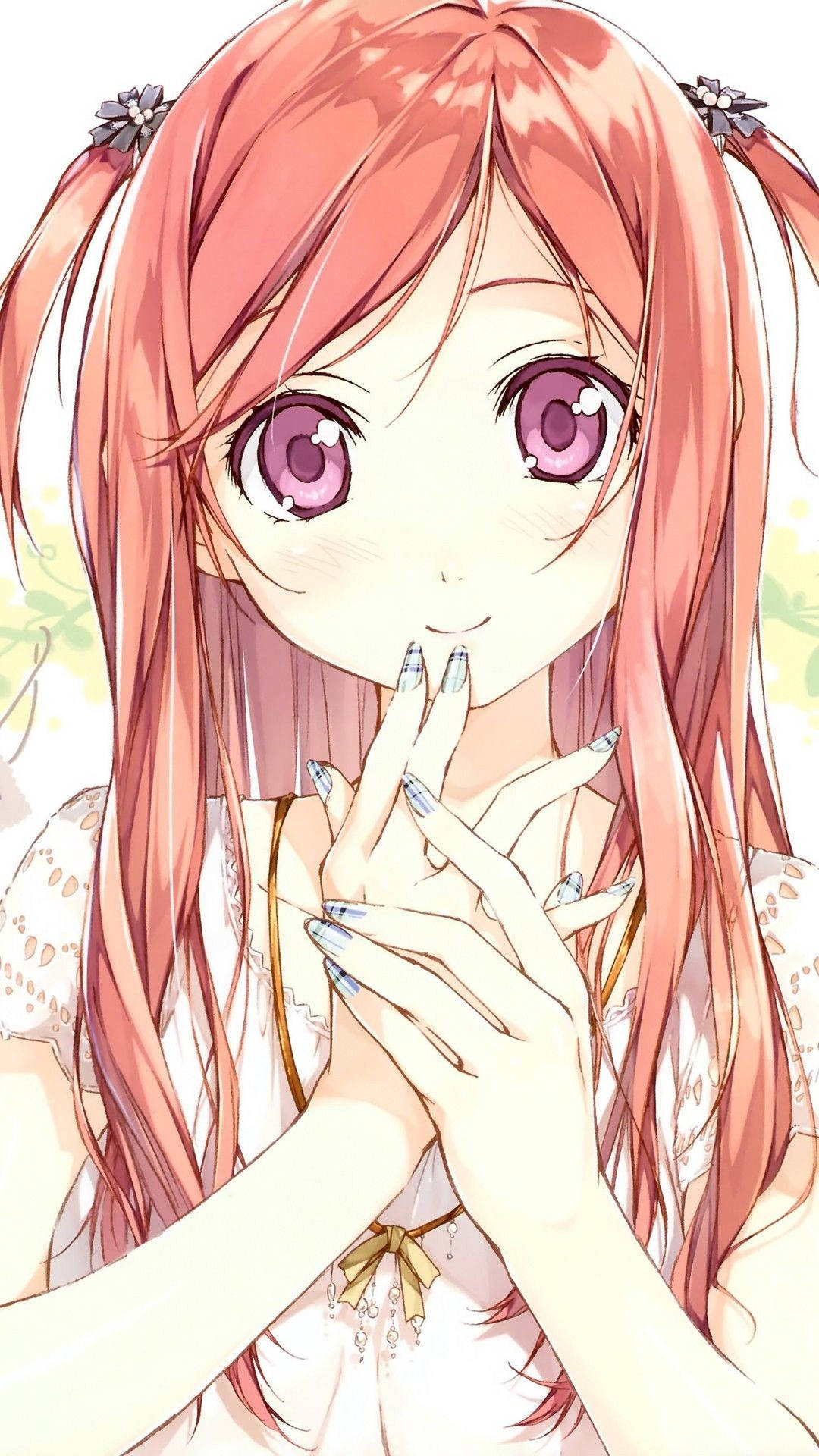 Anime Girl For Pink Girl Iphone Wallpaper