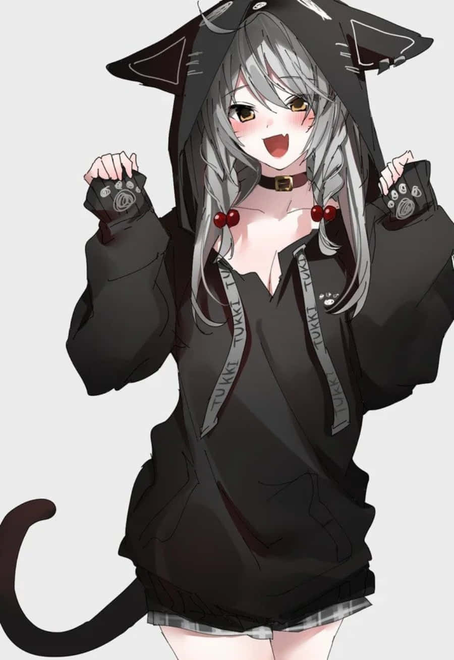 Download A Cool & Stylish Anime Girl Rocking A Cute Hoodie | Wallpapers.Com