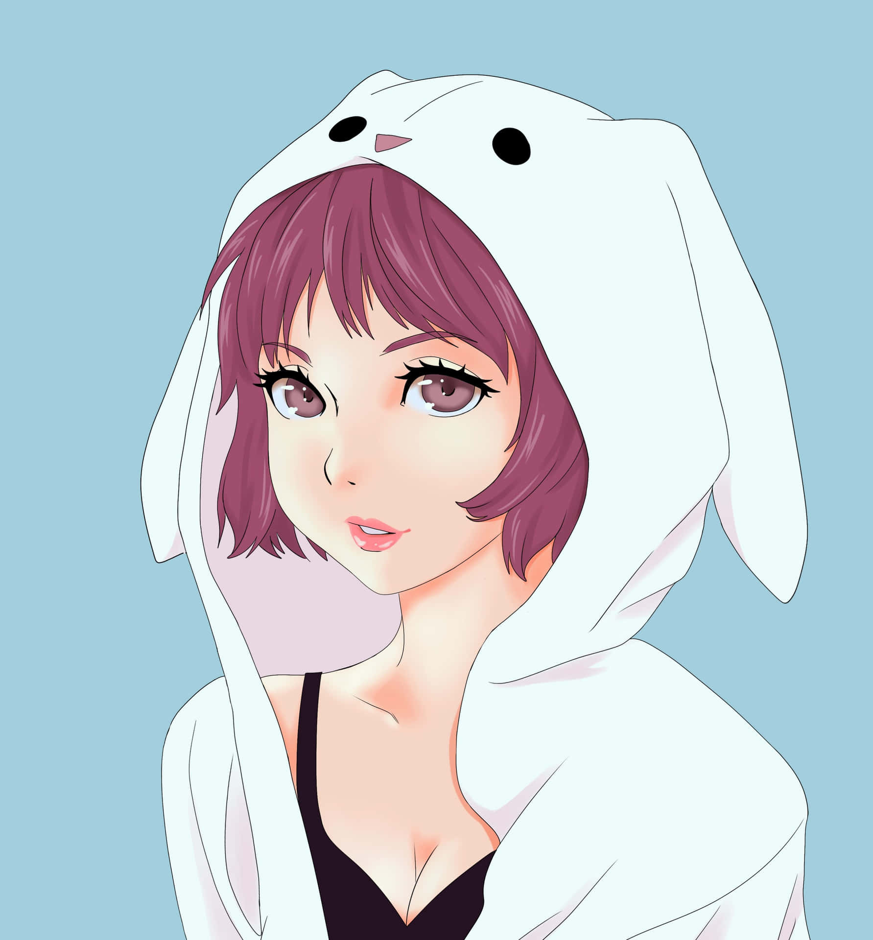 "Stay cozy this winter in this stylish anime girl hoodie!"