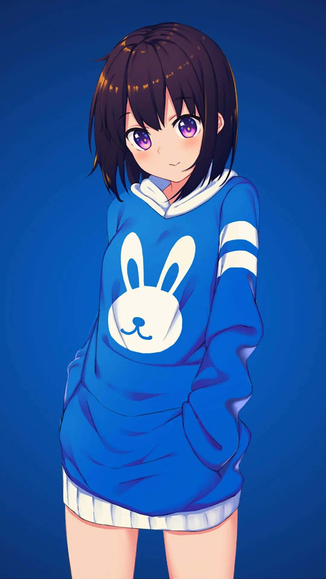 Genießedie Herbstsaison Mit Einem Anime-girl-hoodie