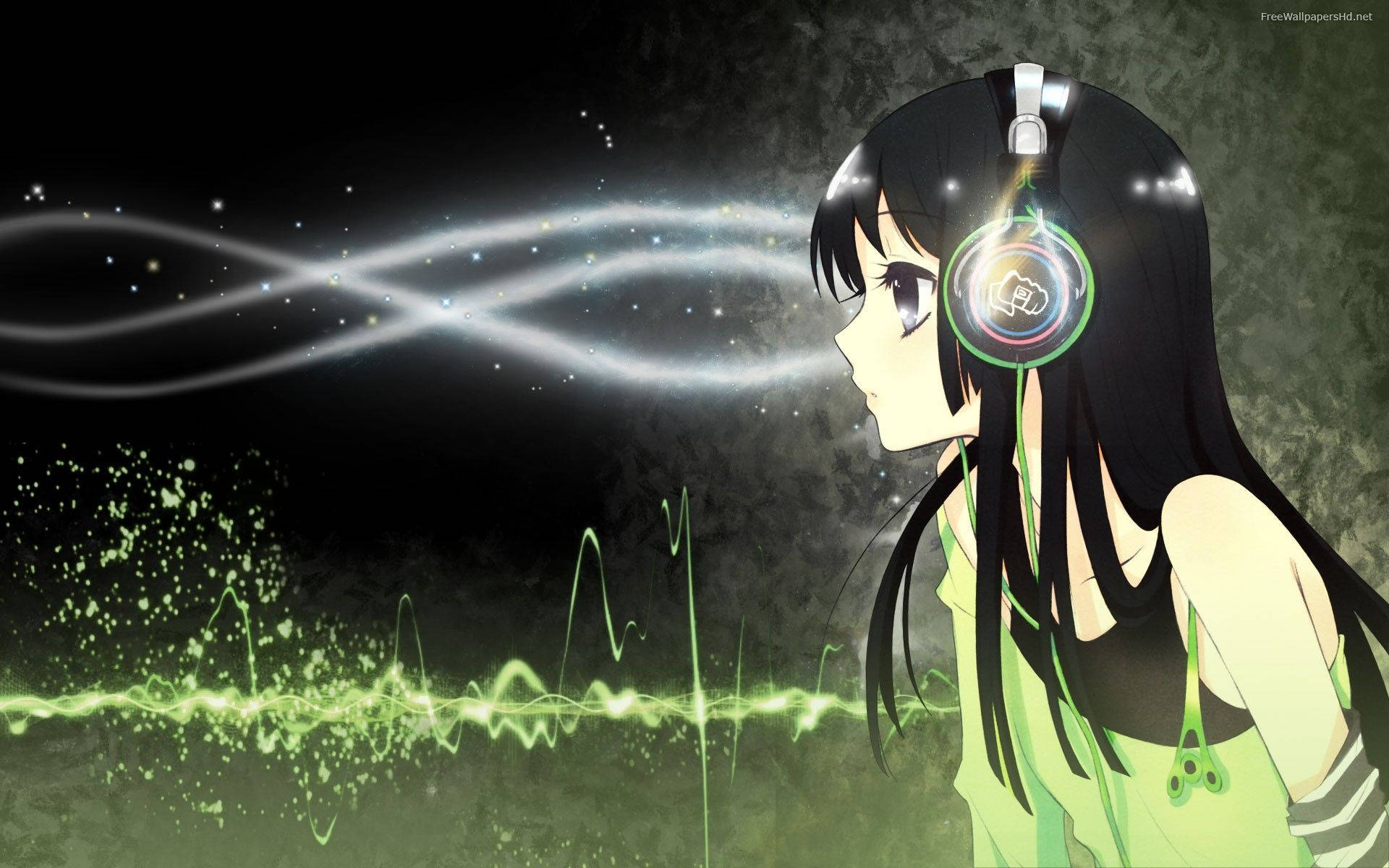 Anime Girl Music Digital Art