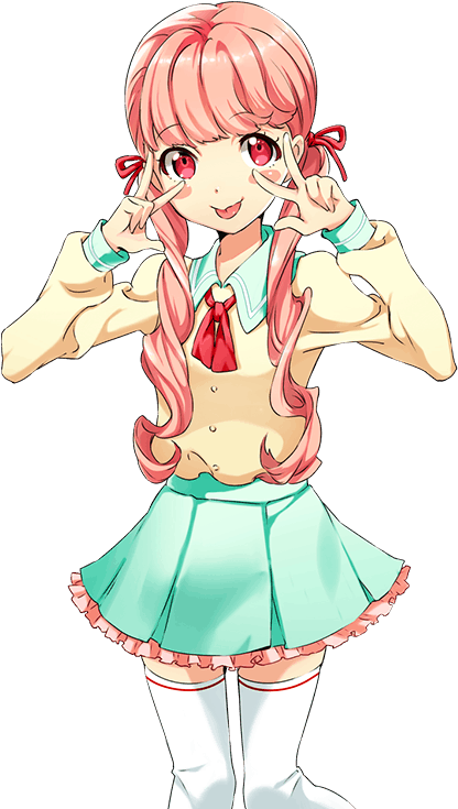 Anime Girl Peace Sign Pose Tokyo PNG