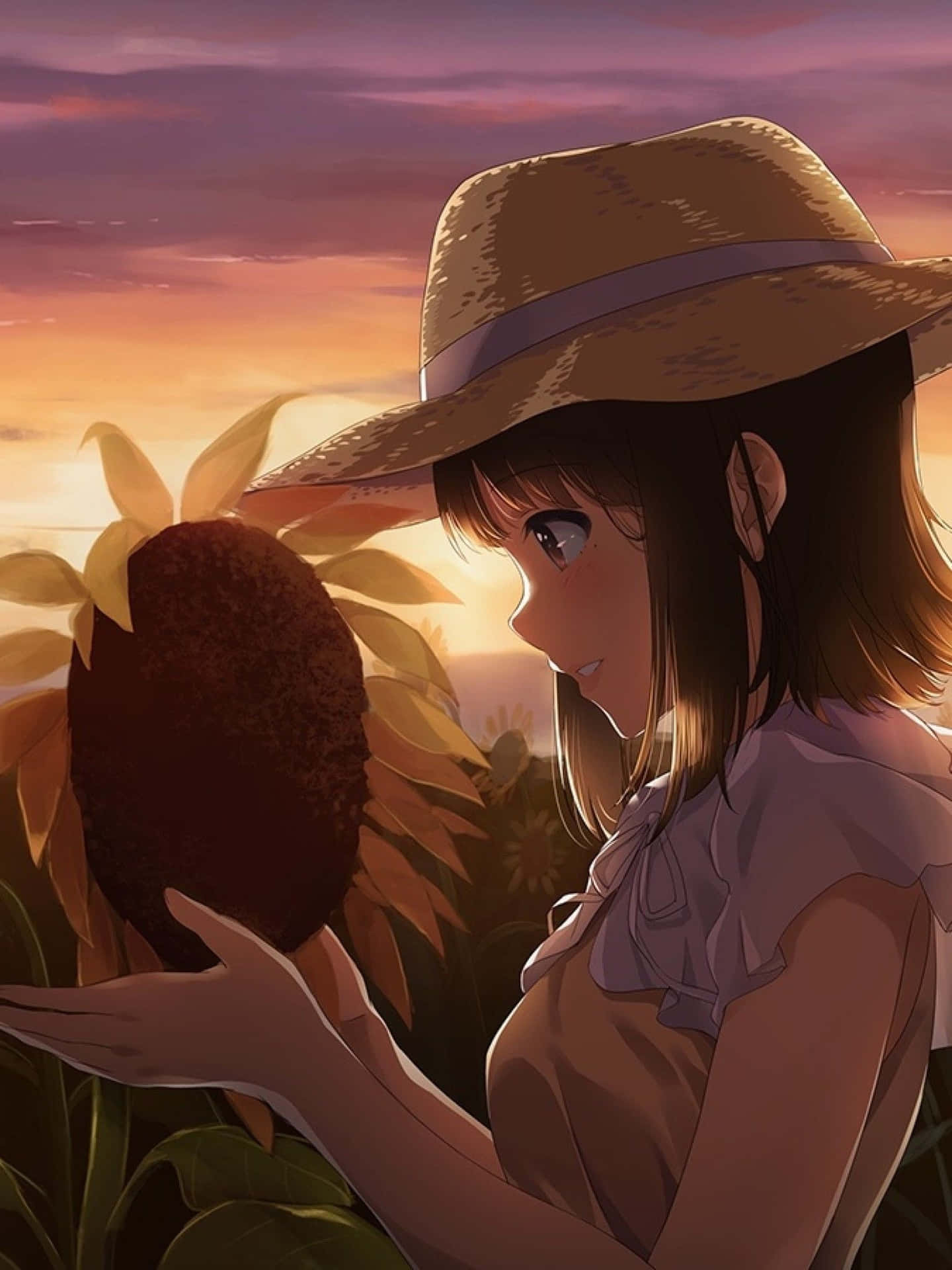 Sunflower Anime Girl Profile Picture