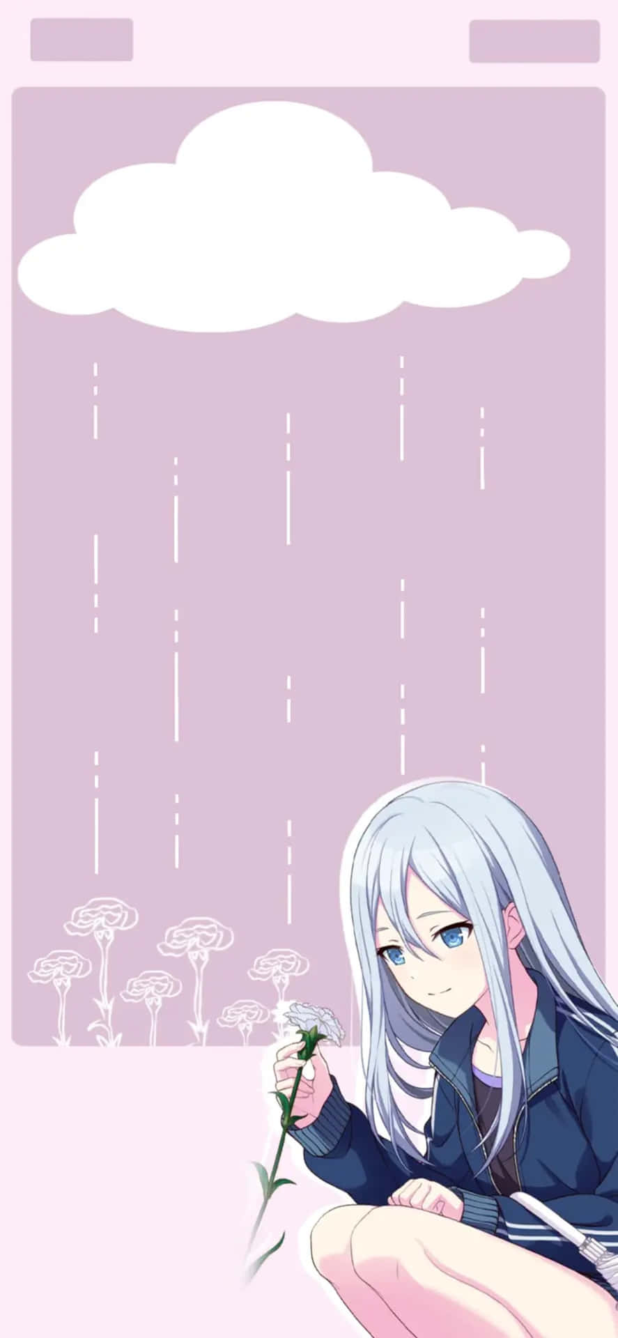 Anime Girl Rainy Window Silhouette Wallpaper