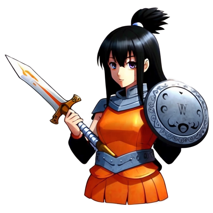 Anime Girl Warrior Png Lqn67 PNG