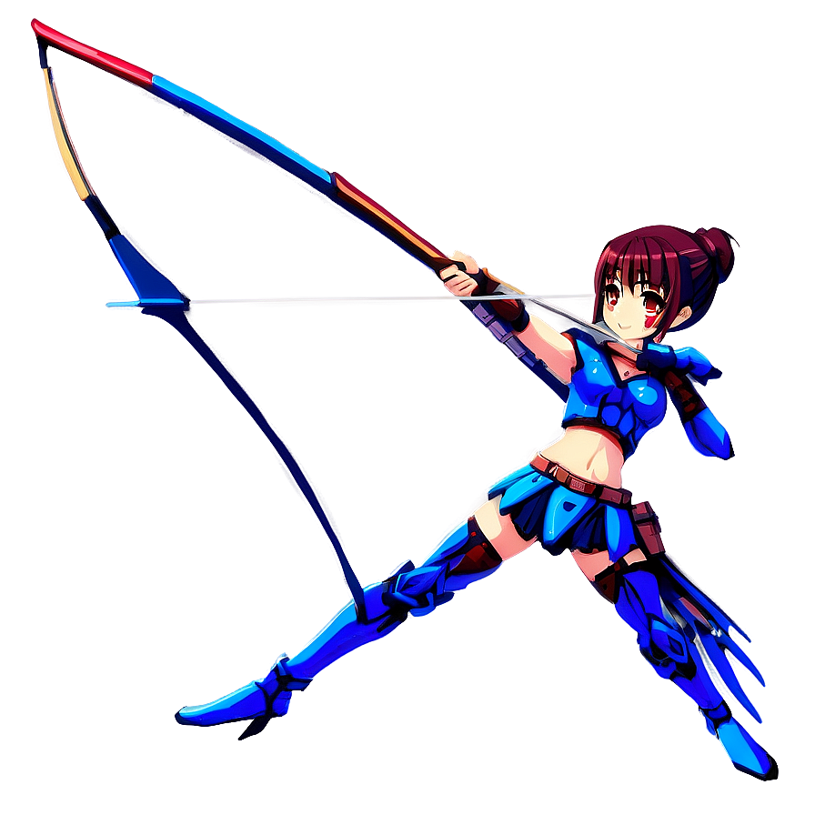 Anime Girl With Bow And Arrow Png Yfh19 PNG