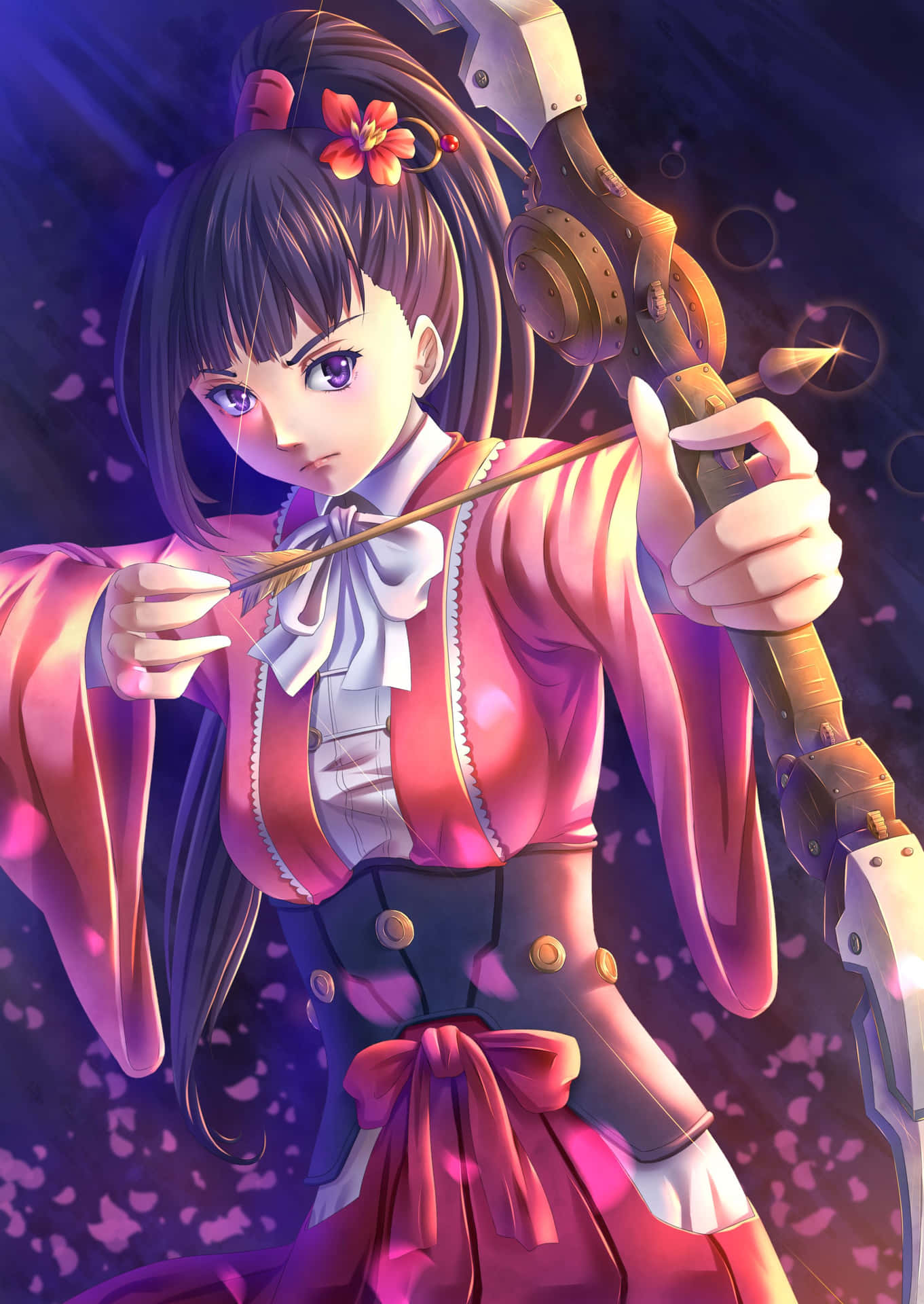 Anime Girl With Bowand Arrow Wallpaper