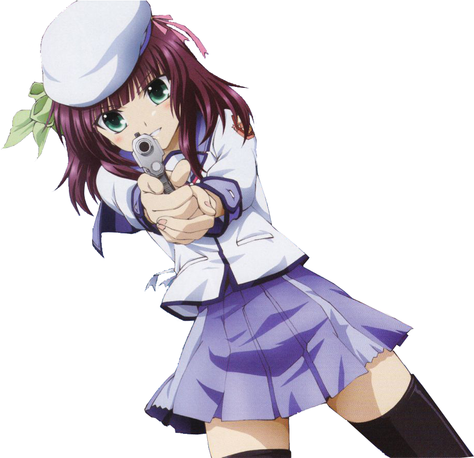 Anime Girl With Gun PNG