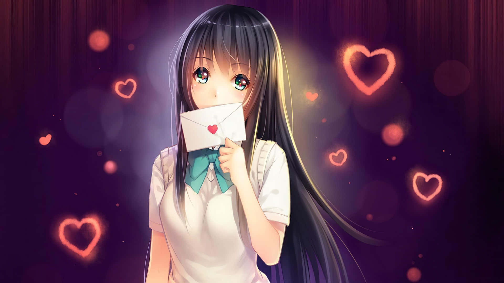 Anime Girl With Love Letter Wallpaper