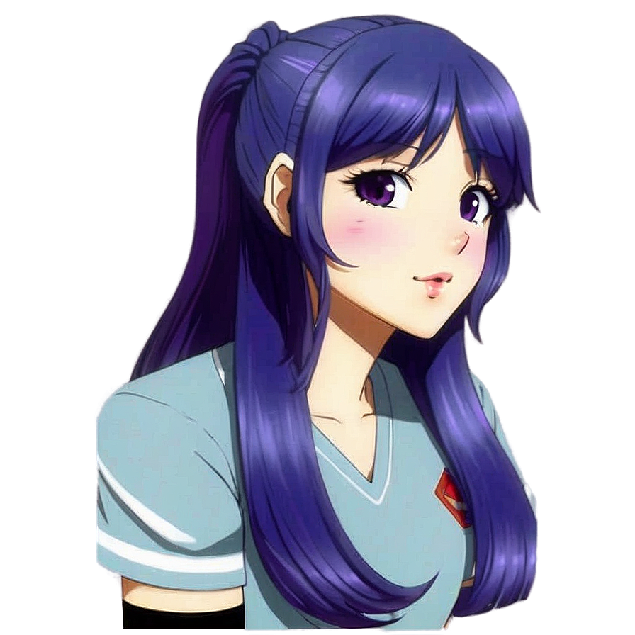 Download Anime Girl With Purple Hair Png Hvn54