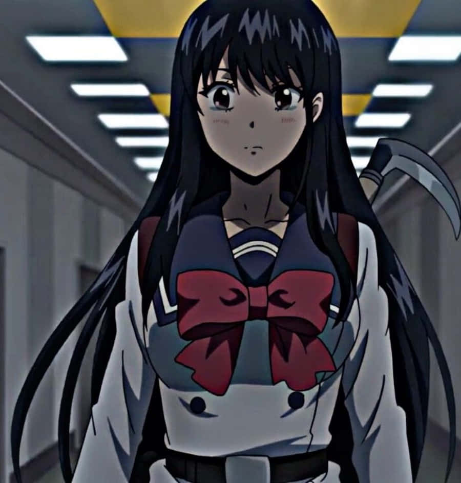 Anime Girl With Sword In Corridor.jpg Wallpaper