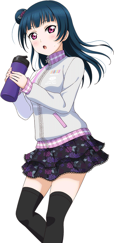 Anime Girl With Water Bottle PNG
