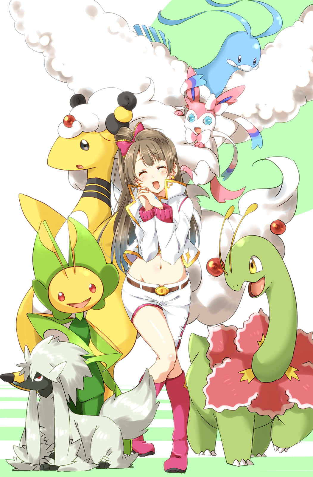 Anime Girland Pokemon Friends Wallpaper