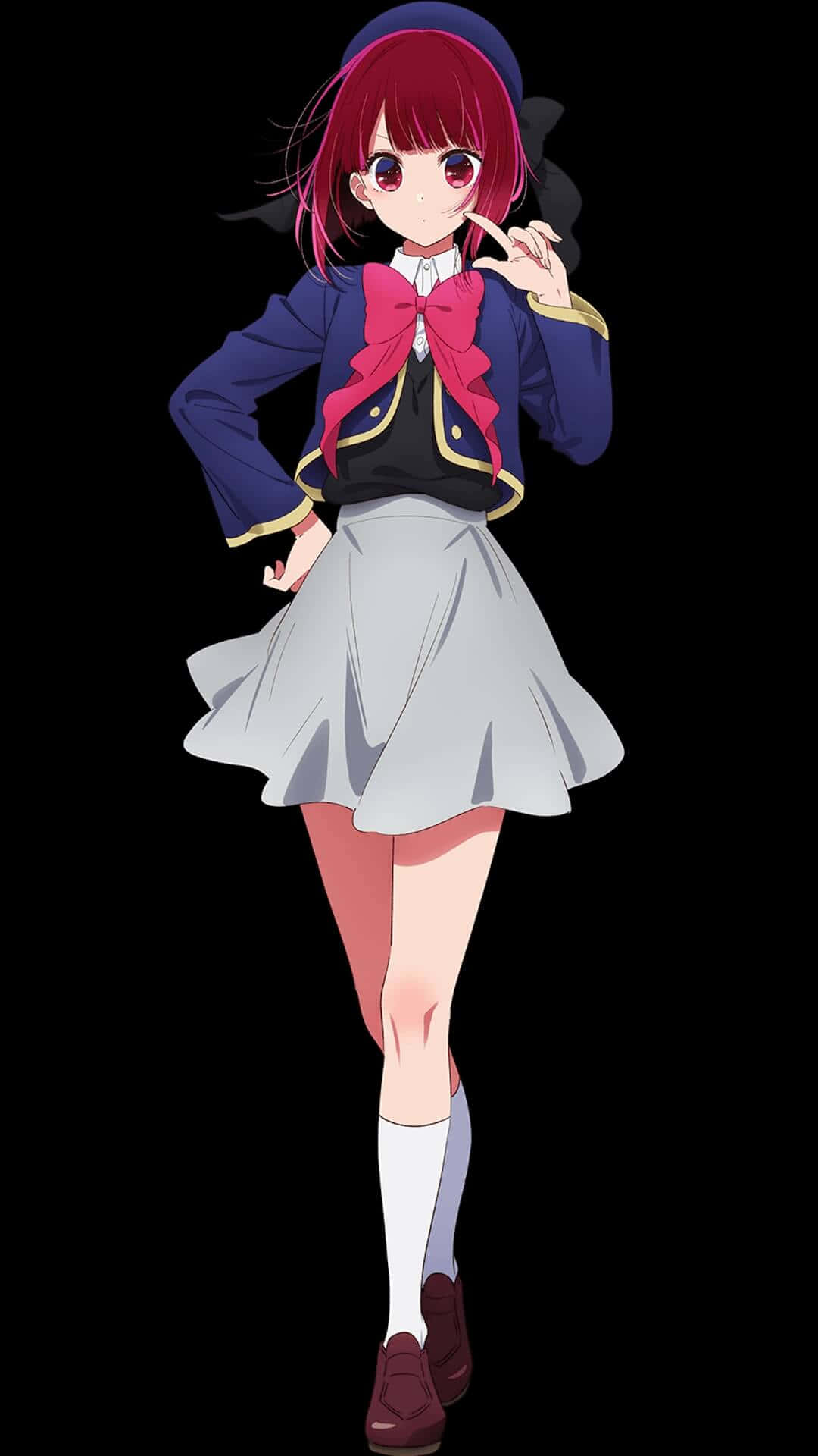 Anime Girlin School Uniform Wallpaper