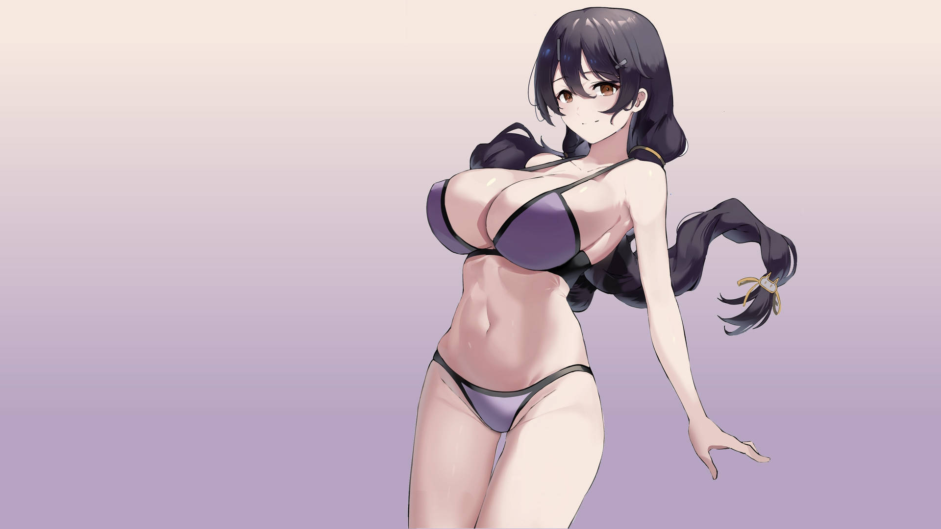 Anime Girls Boobs Bikini Wallpaper