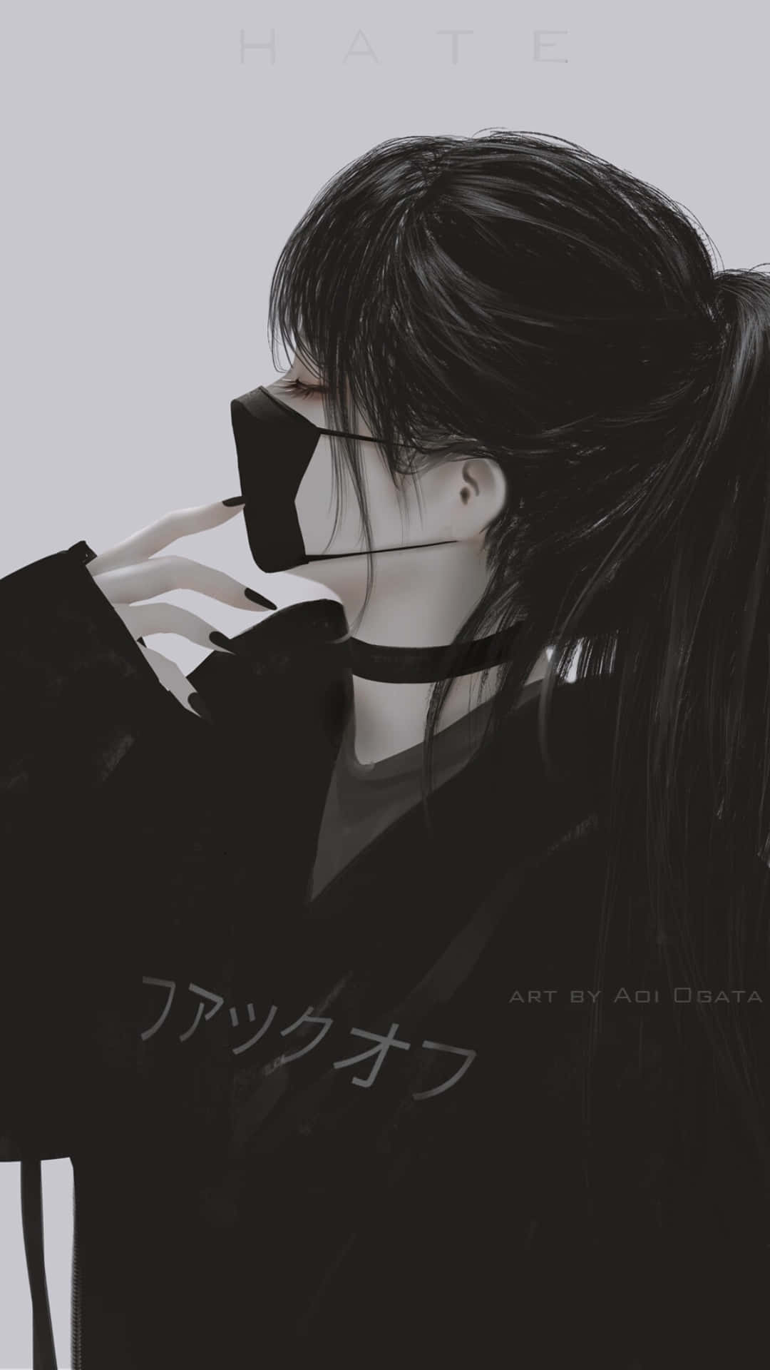 Animemädchen Profilbild Maske Wallpaper