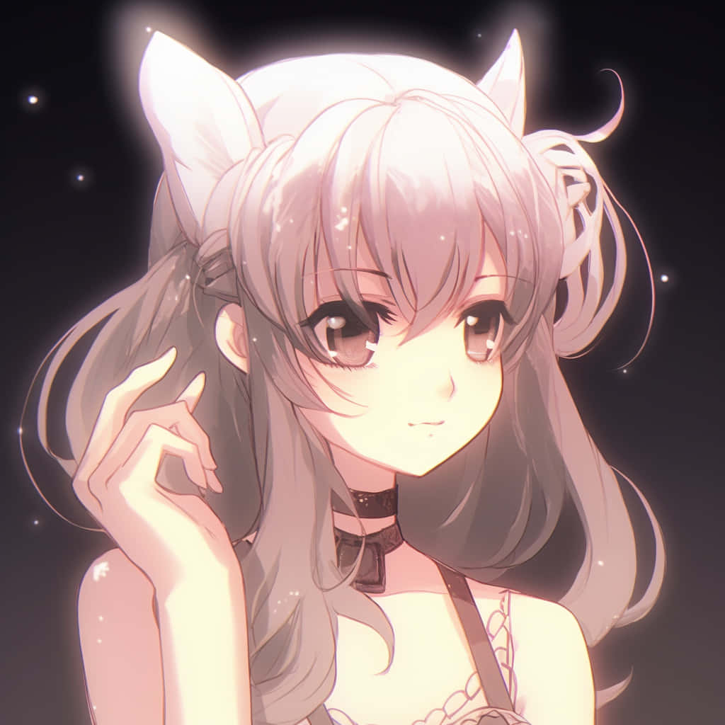 Anime Girlwith Cat Ears P F P Wallpaper