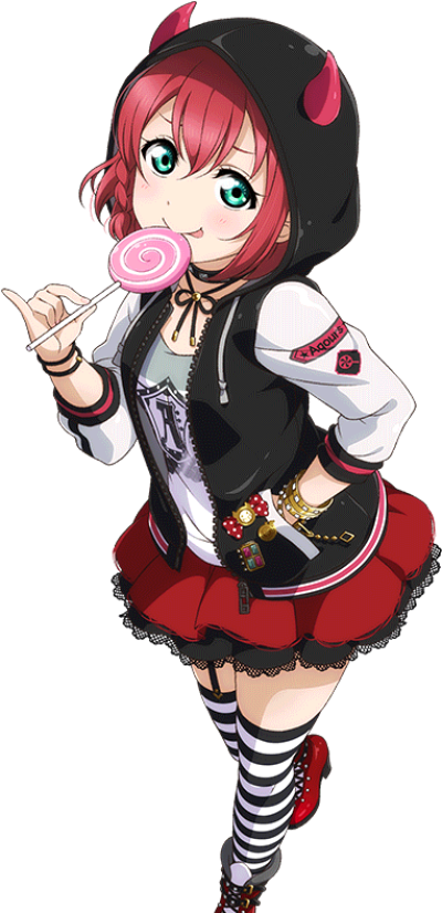 Anime Girlwith Lollipopand Devil Hoodie PNG