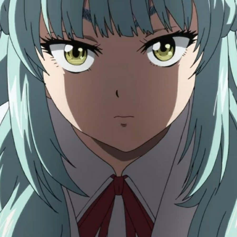 Anime Girlwith Silver Hairand Yellow Eyes Wallpaper