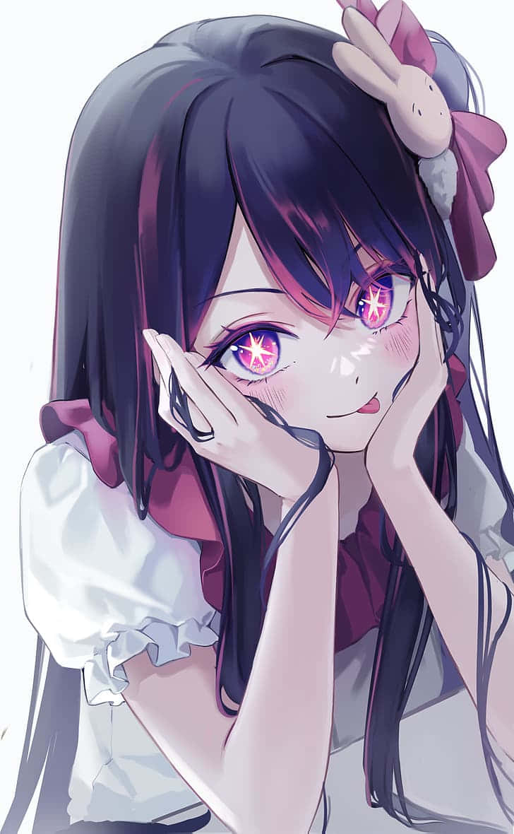 Anime Girlwith Sparkling Eyes Wallpaper