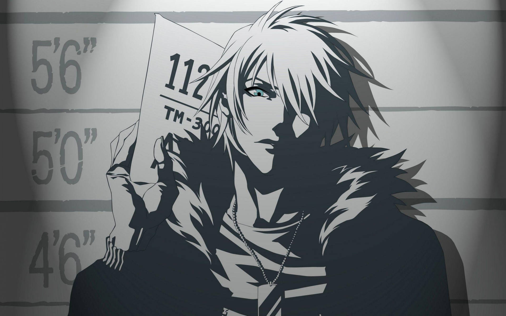 Anime Guy On Grey Background Wallpaper
