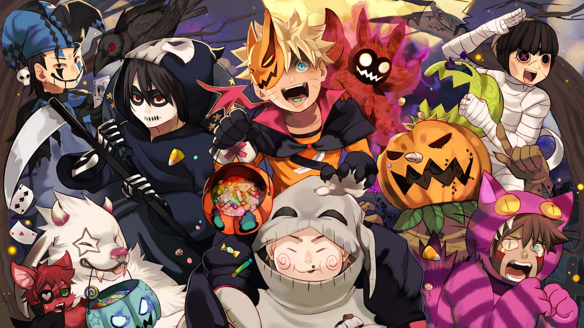 Anime Halloween Celebration2560x1440 Wallpaper