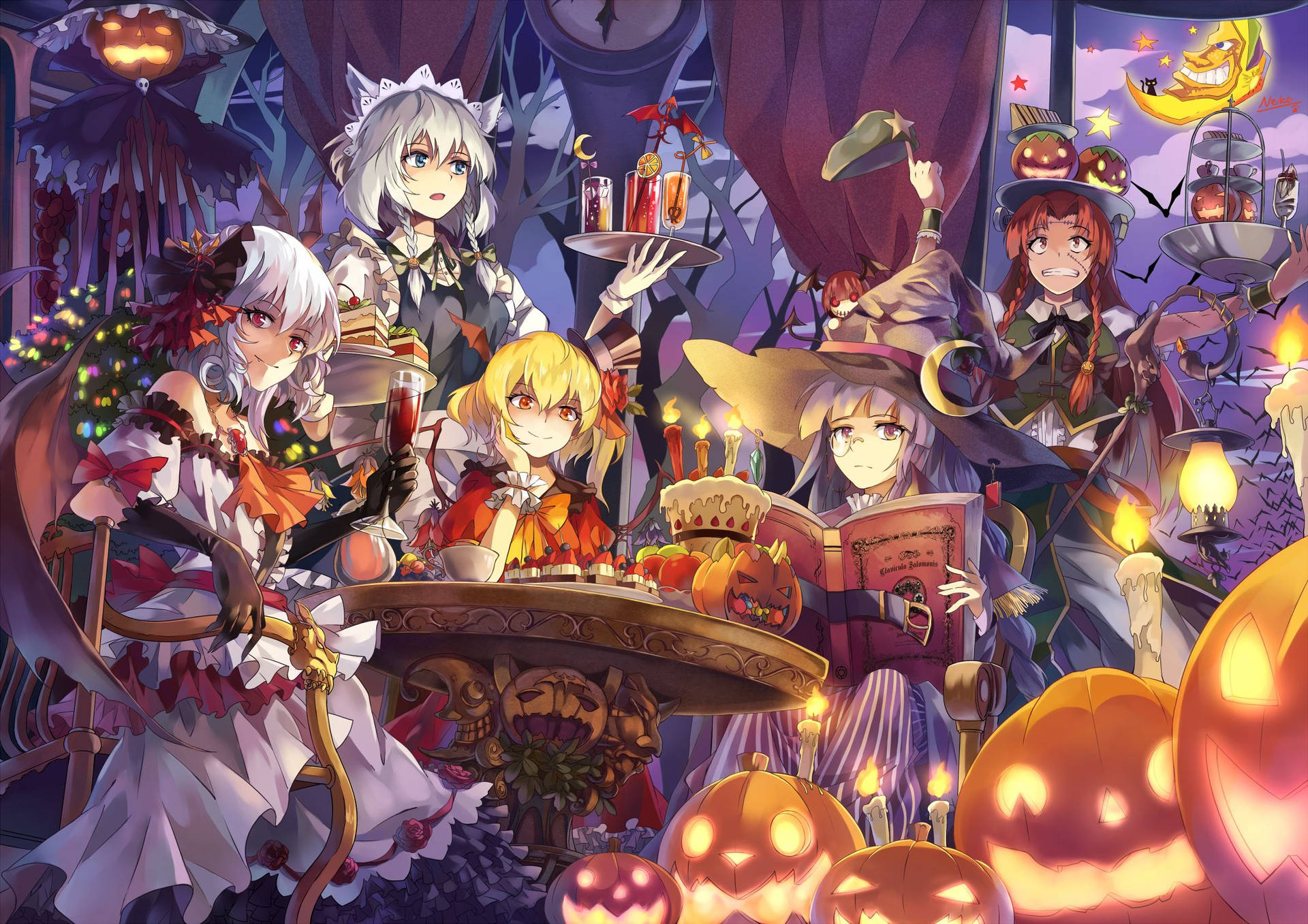 Celebreo Halloween De Anime Com Estilo! Papel de Parede