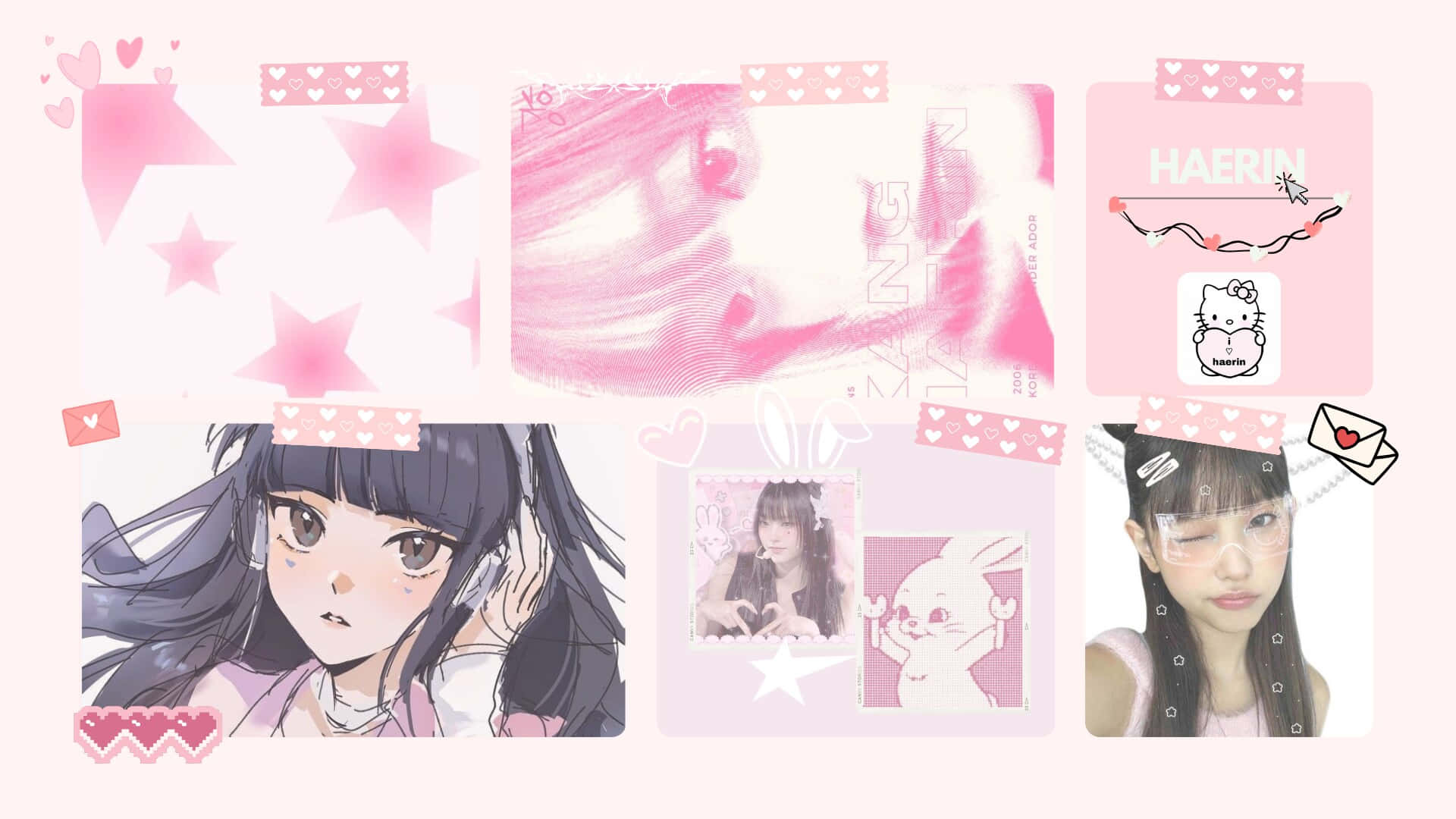 Anime Inspired Collage Wallpaper Wallpaper