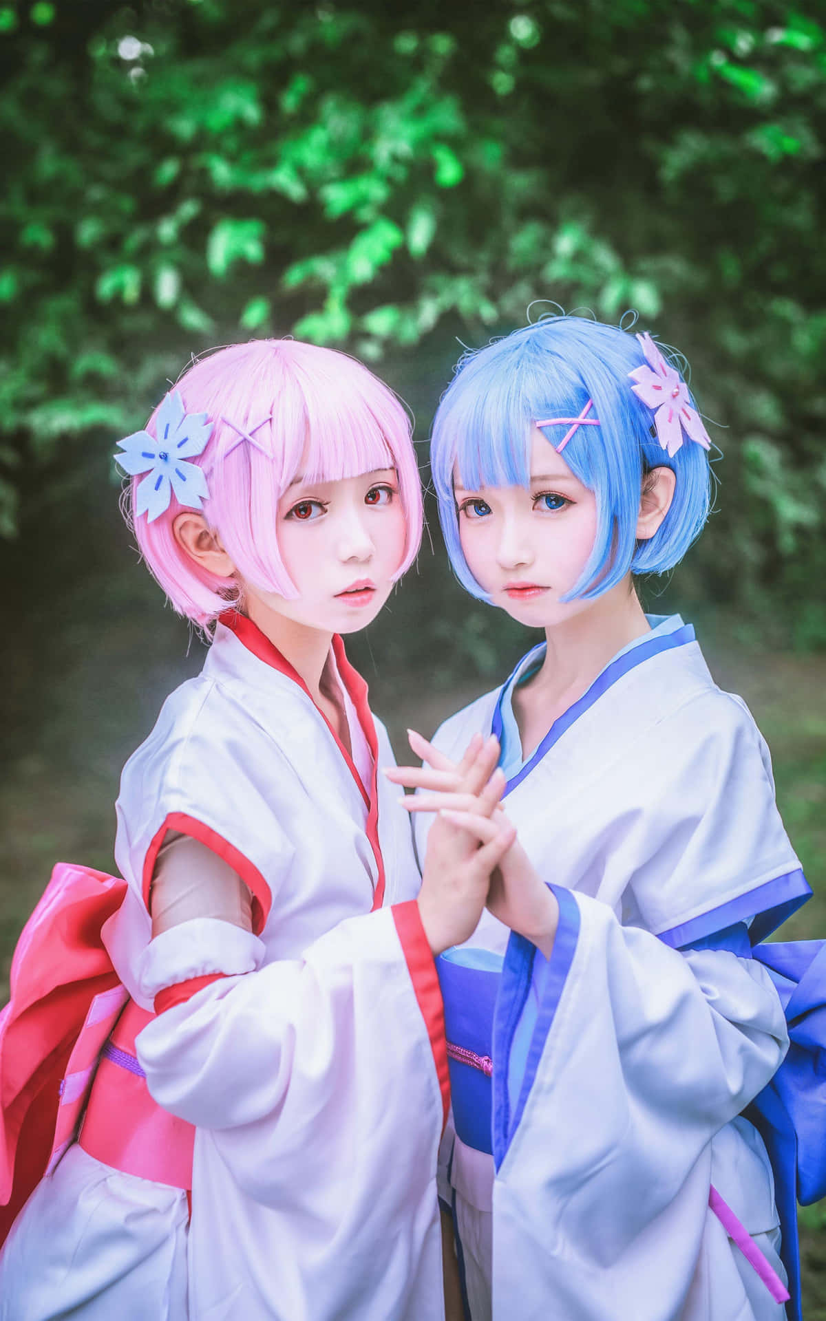 Anime Inspired Cosplay Duo Wallpaper