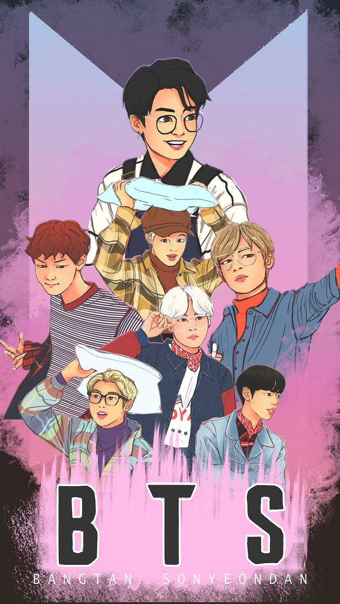 Anime Jungkook With Bangtan Boys Picture