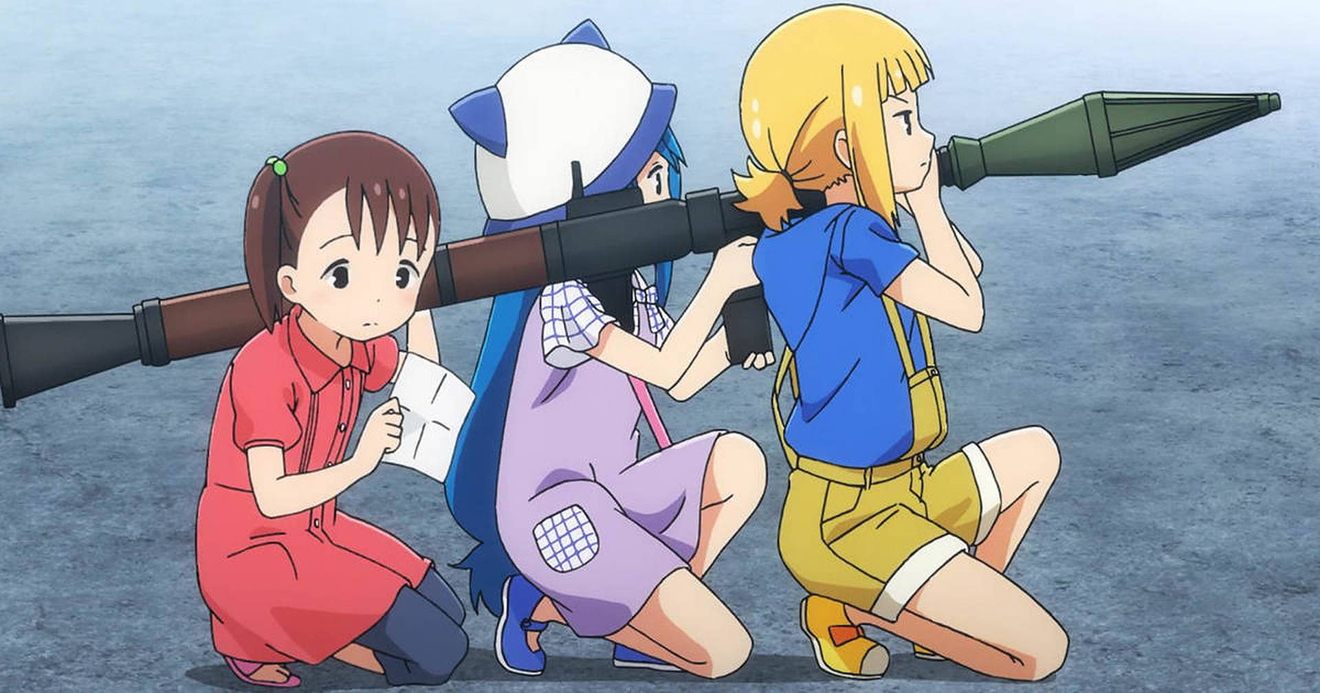 Anime Kids With Rocket Launcher Wallpaper