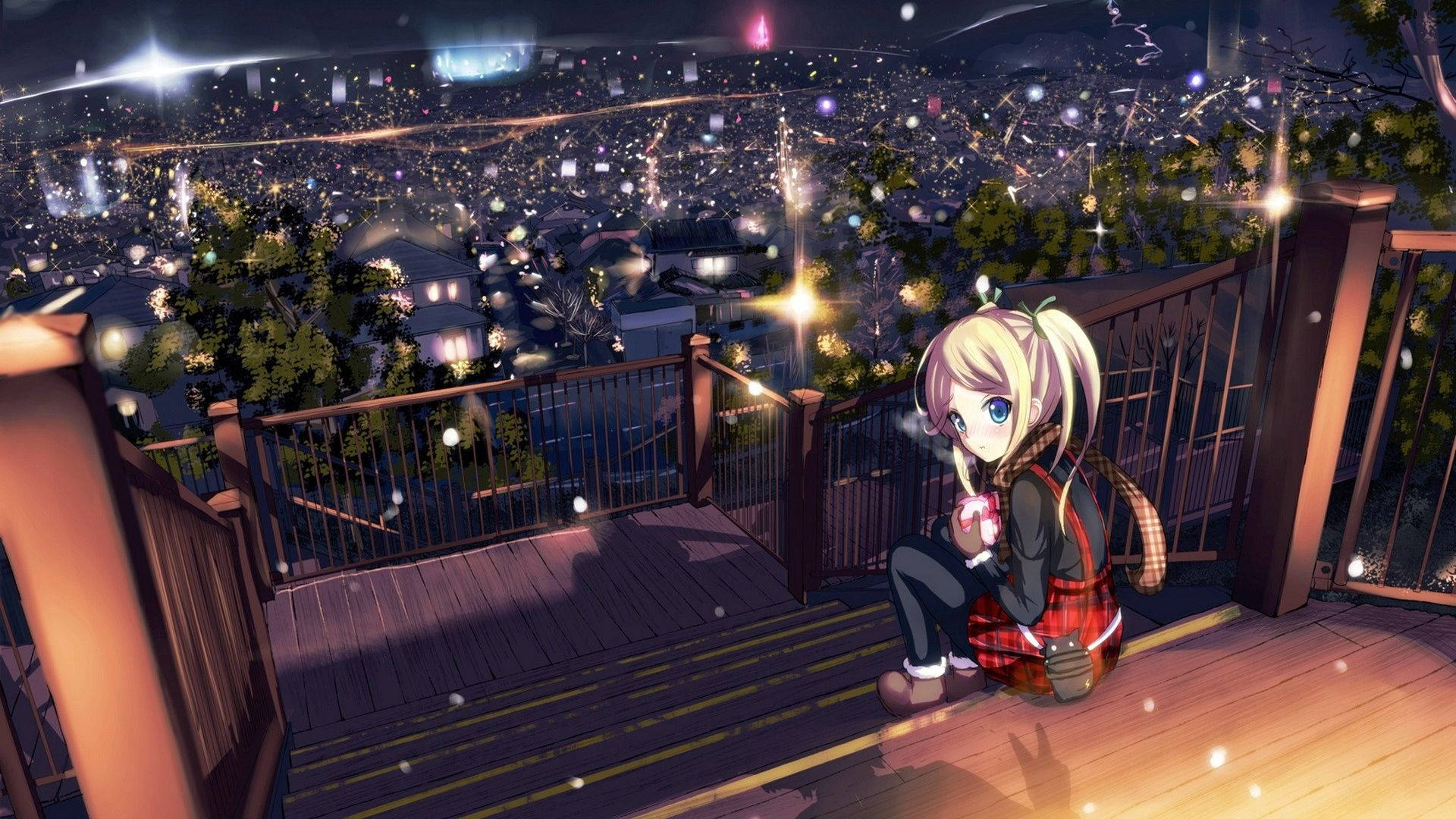 Anime Landscape Cityscape Wallpaper