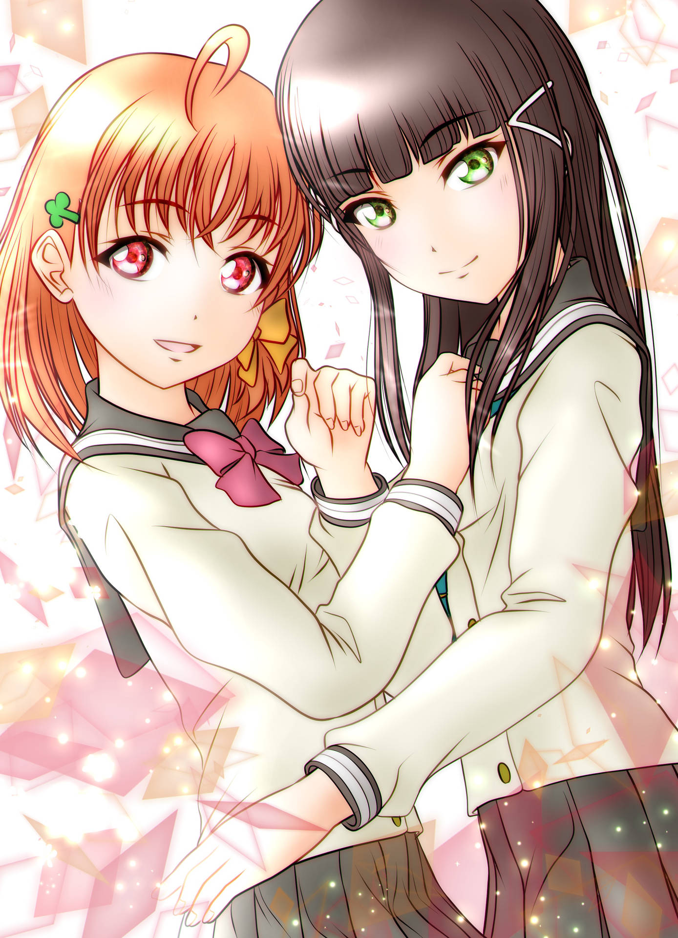 Anime Lesbian Chika And Dia Wallpaper