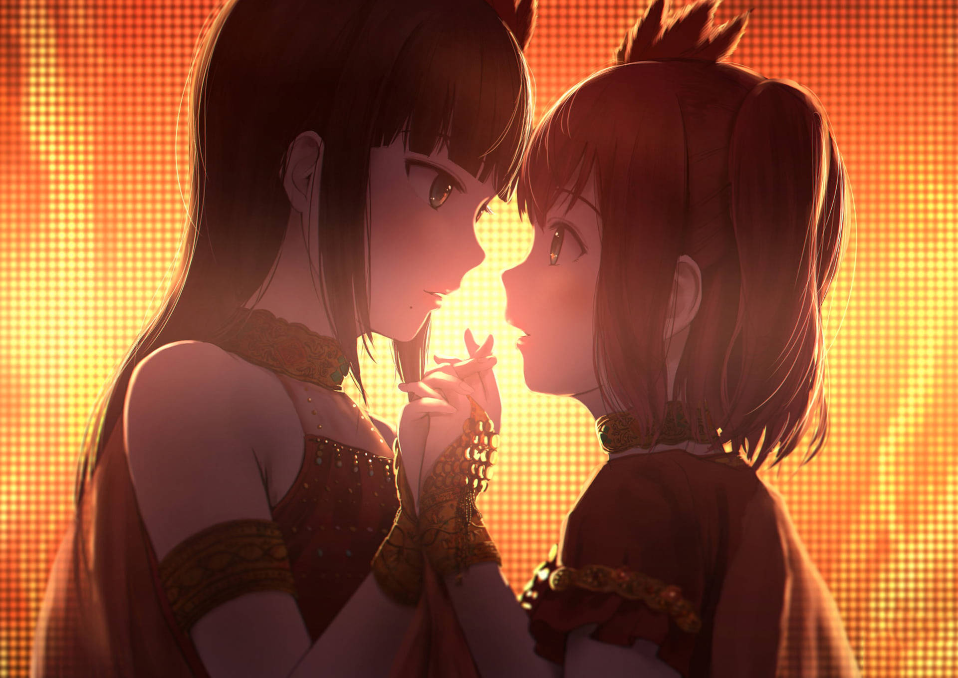Anime Lesbian Dia And Ruby Background
