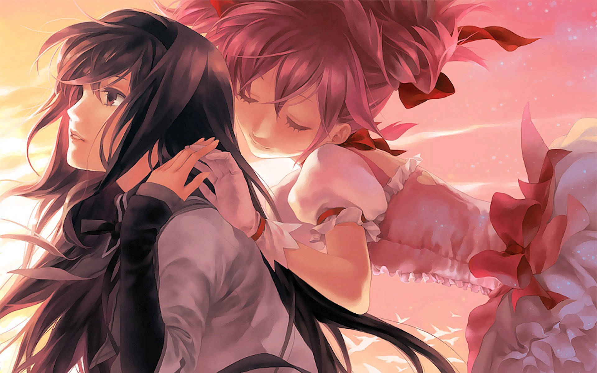 Anime Lesbian Homura Akemi Background