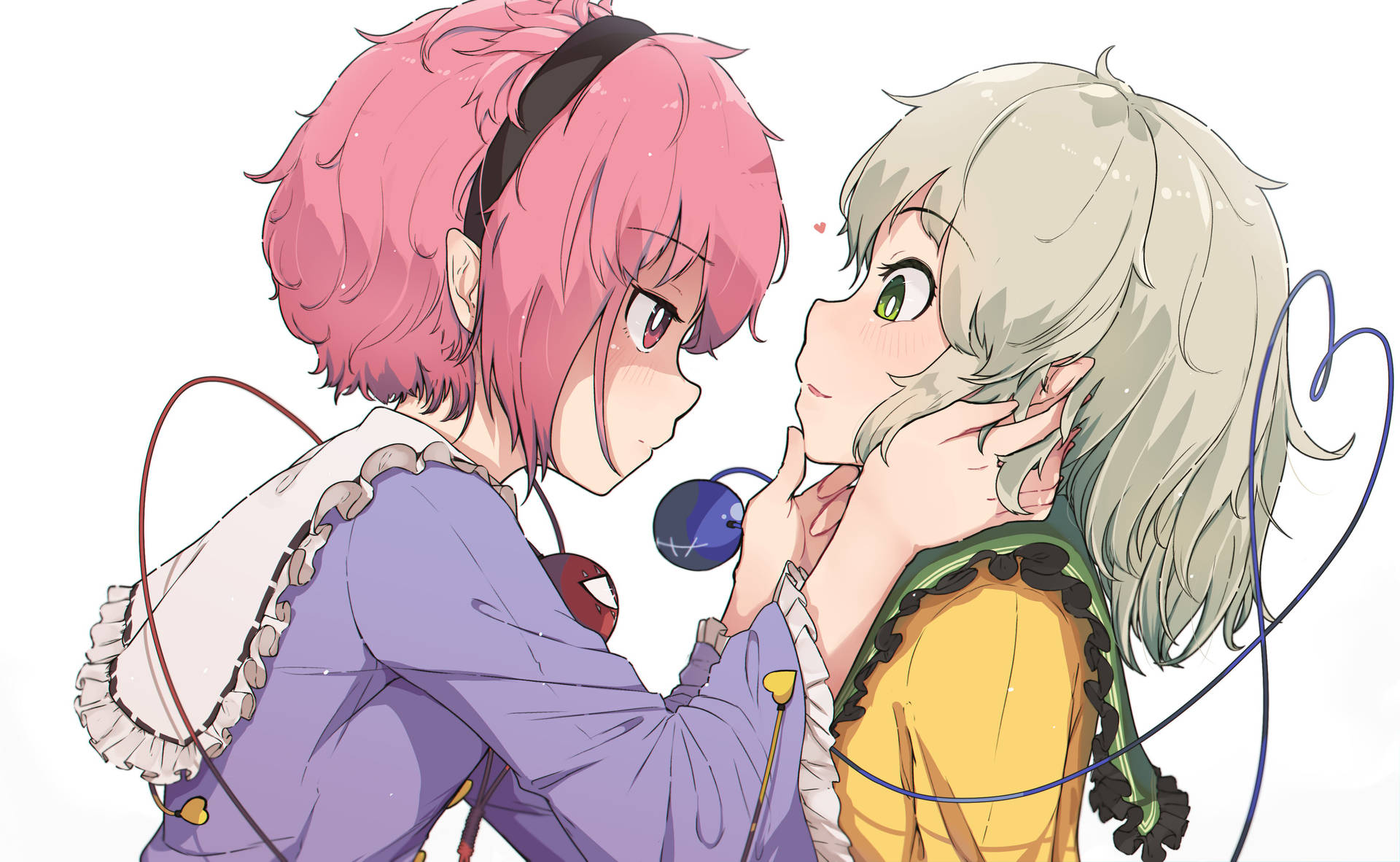 Anime Lesbian Koishi And Satori Wallpaper