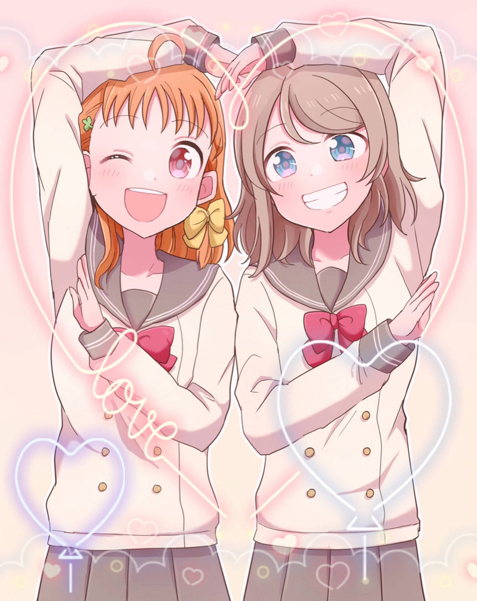 Anime Lesbian Love Sign