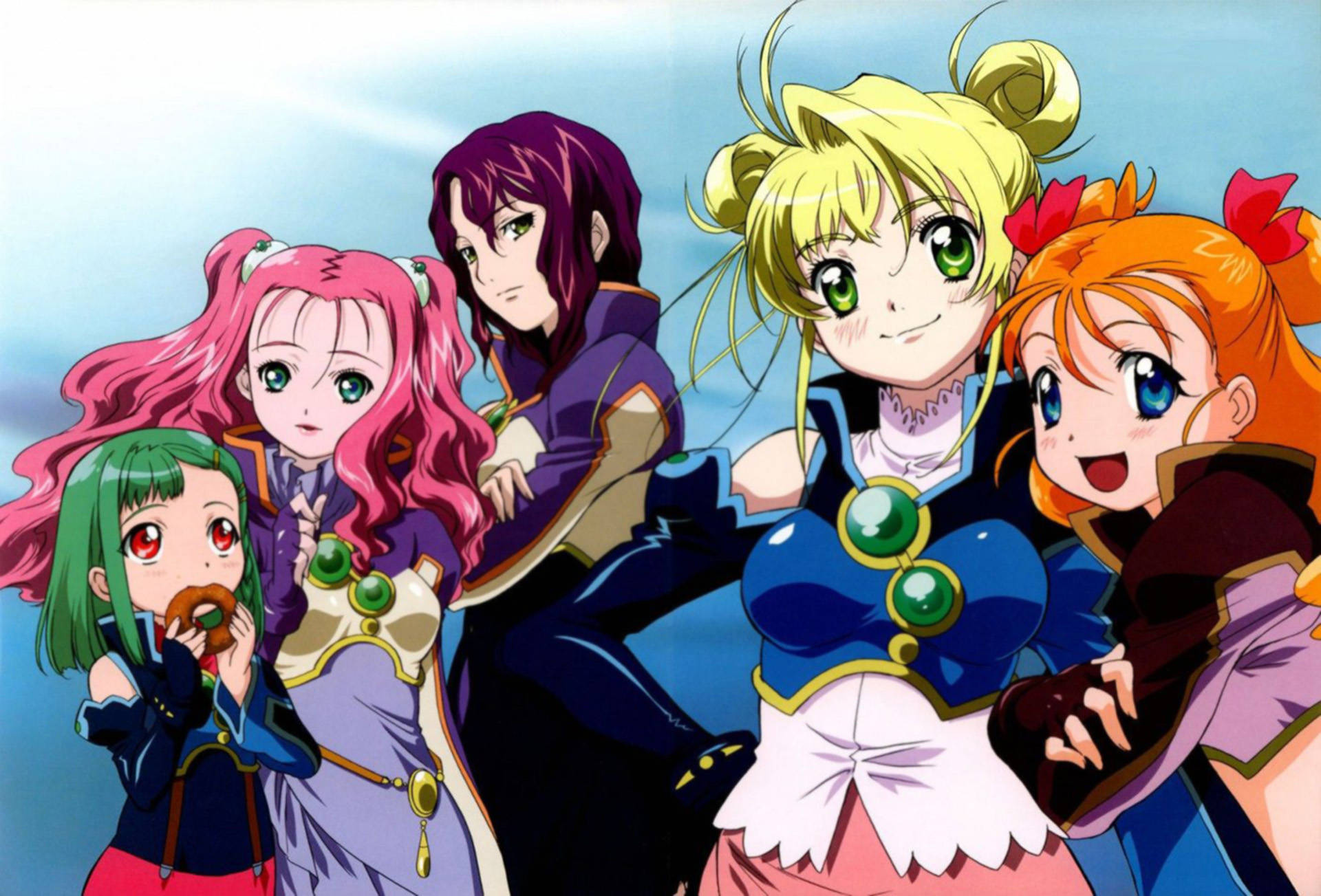 Download Anime Lesbian Simoun Characters Wallpaper 