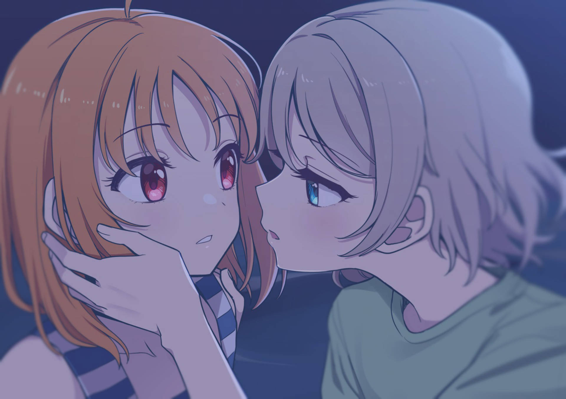 Anime Lesbian You And Chika Wallpaper