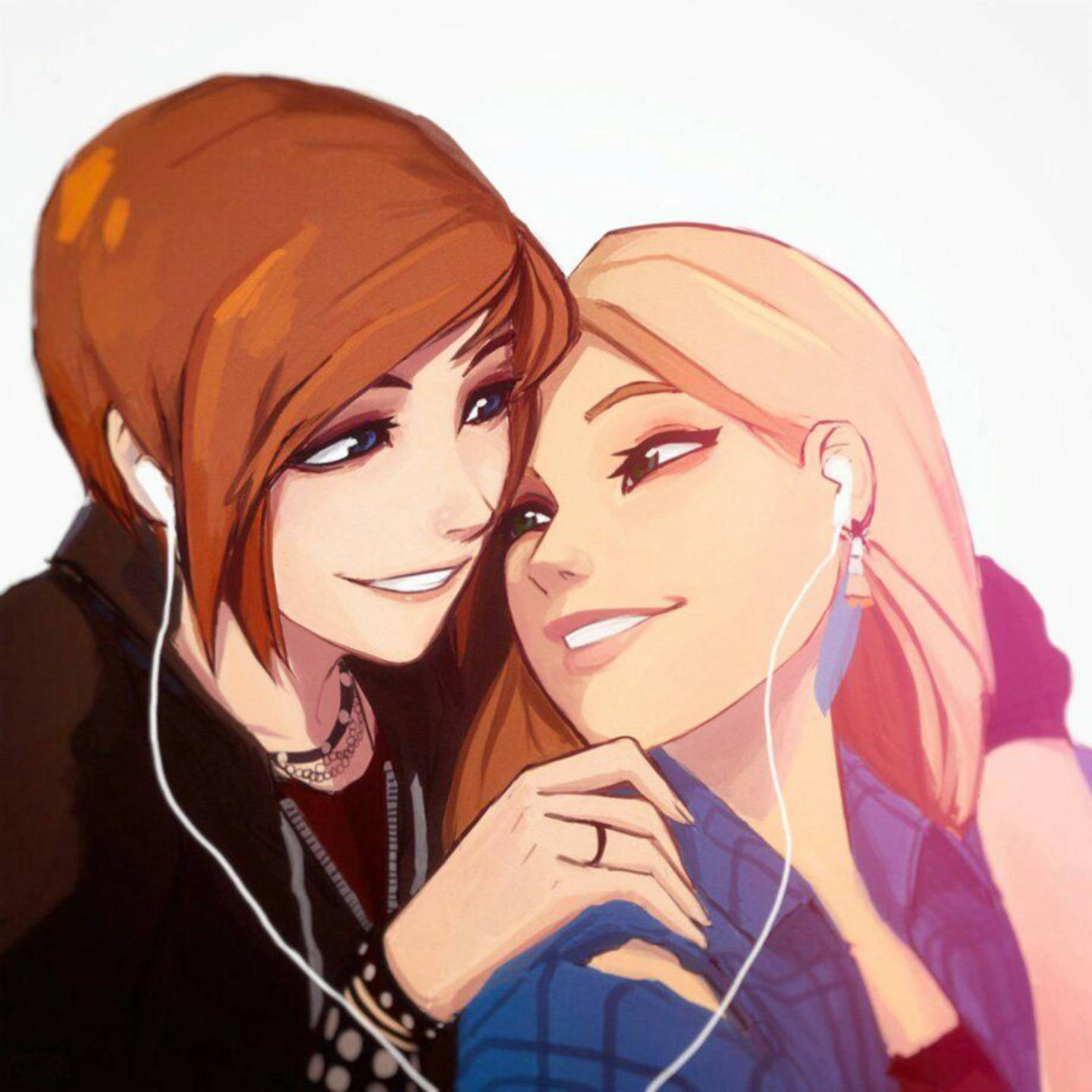 Anime Lesbians Chloe And Rachel Wallpaper