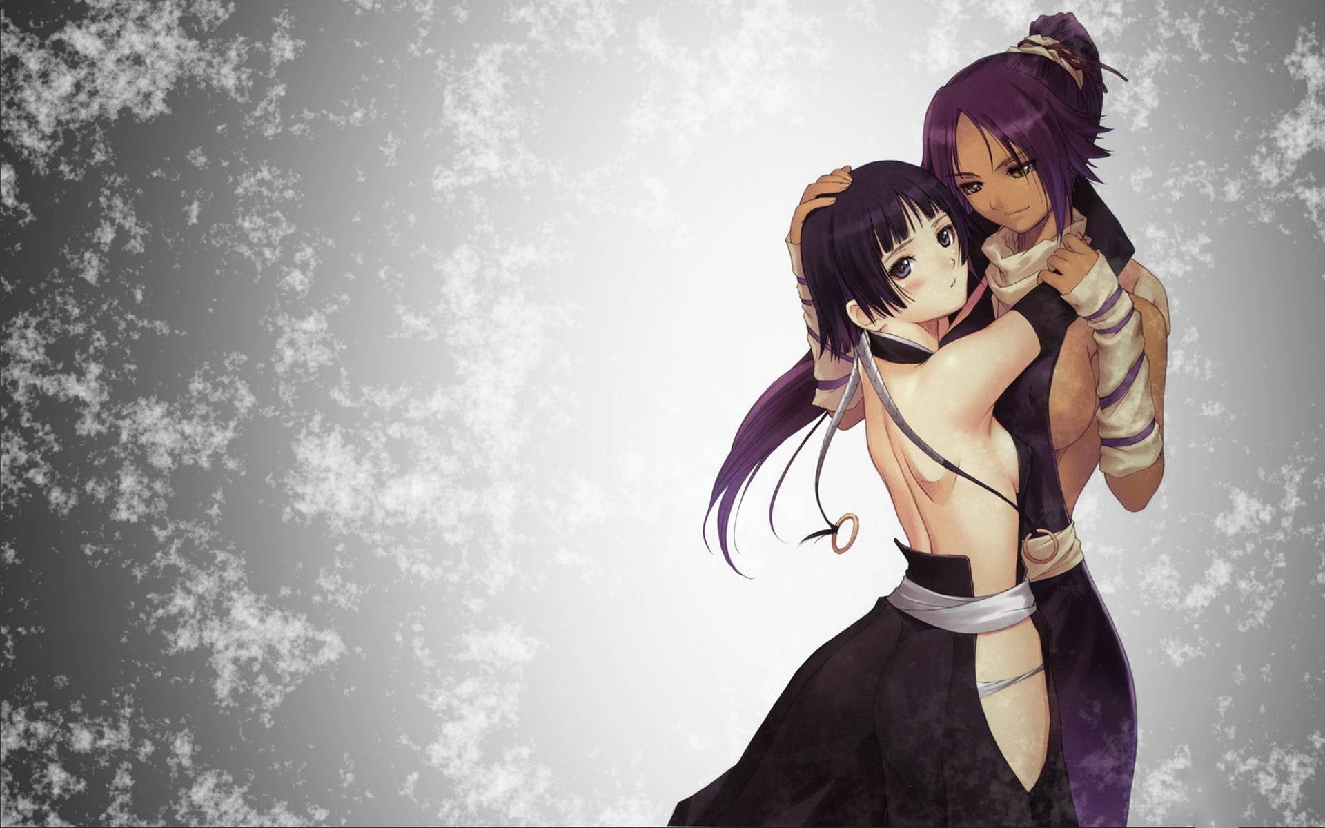 Anime Lesbians Soifon And Yoruichi Background