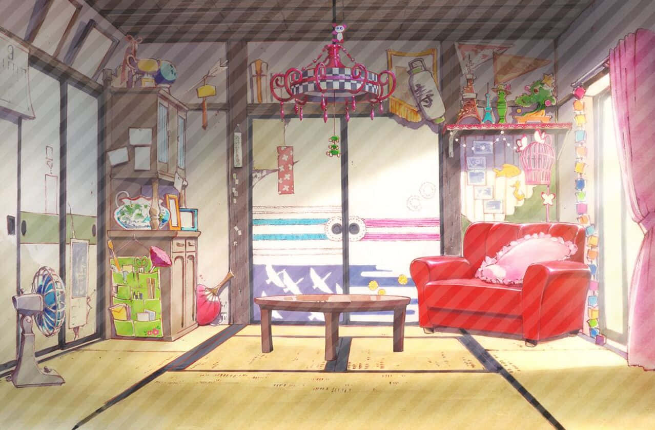 Anime themed living room for cozy vibes